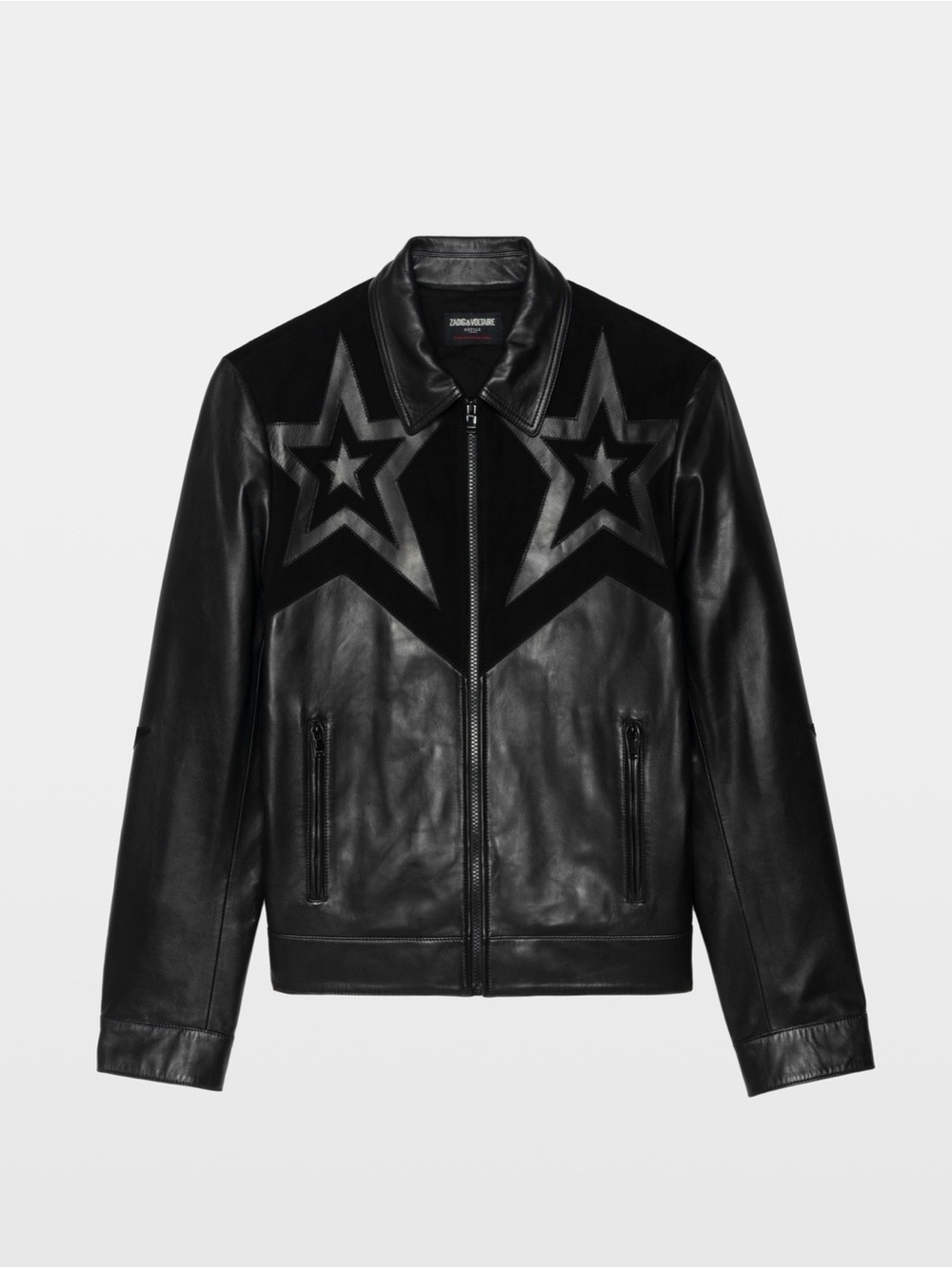 Authentic Zadig & Voltaire locky star leather jacket